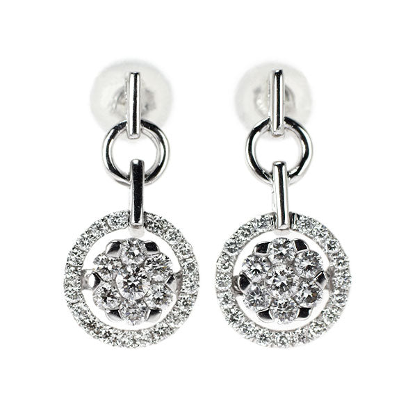 コロネット K18WG ダイヤモンド ピアス 0.73ct