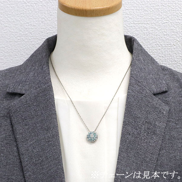 K18WG トリートアイスブルー/カラーレス ダイヤモンド ペンダントトップ 0.58ct
