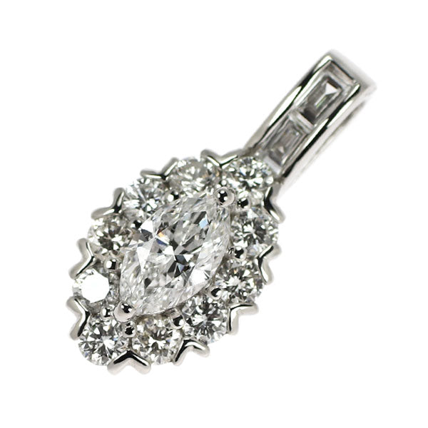 Pt900 マーキス ダイヤモンド ペンダントトップ 0.511ct E SI2 D0.58ct