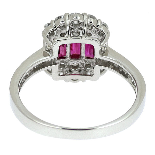Pt950 ルビー ダイヤモンド リング 0.48ct D0.78ct
