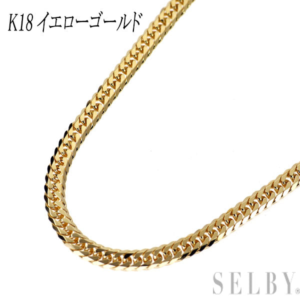 K18YG ネックレス 喜平 6面ダブル 50cm