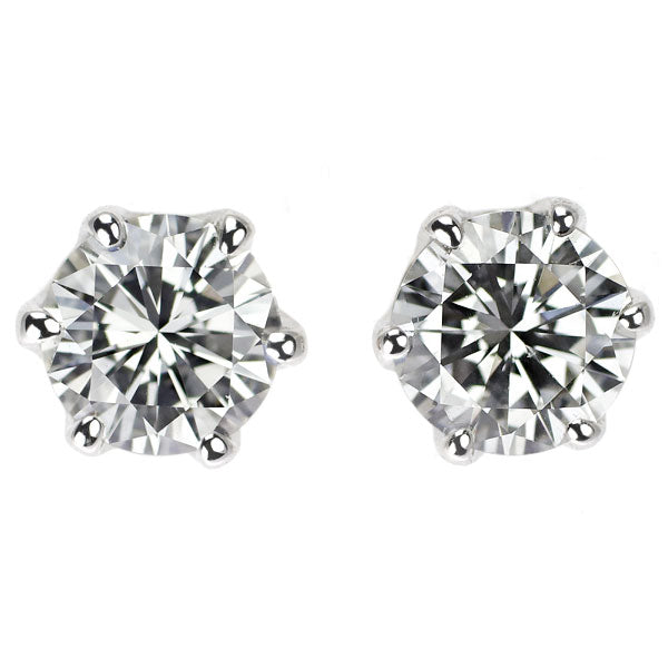 Pt900 ダイヤモンド ピアス 0.650ct G VS1 VG