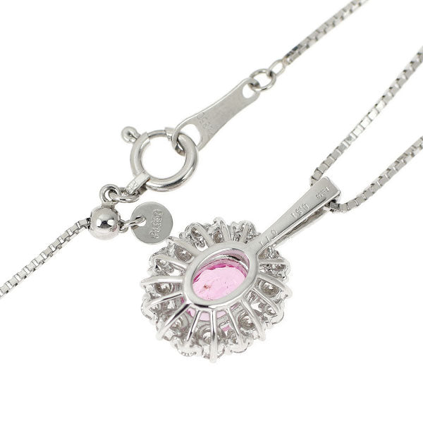 希少 Pt950/ Pt850 パパラチア サファイア ダイヤモンド ペンダントネックレス 0.71ct D0.51ct