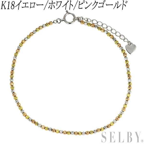 K18YG/WG/PG ブレスレット