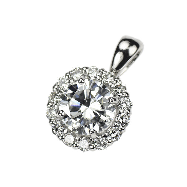 新品 Pt950 ダイヤモンド ペンダントトップ 0.615ct G SI1 G D0.17ct【エスコレ】