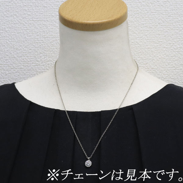 新品 Pt950 ダイヤモンド ペンダントトップ 0.633ct F SI2 VG D0.17ct【エスコレ】