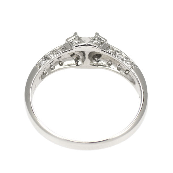 Pt900 プリンセスカット ダイヤモンド リング 0.20ct D0.21ct