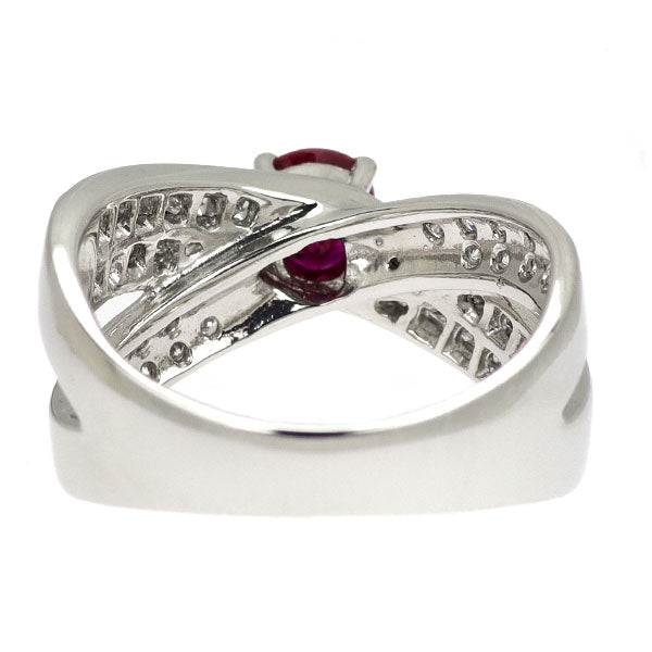 Pt900 ルビー ダイヤモンド リング 0.67ct D1.15ct
