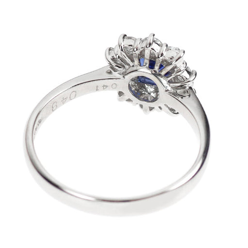 Pt900 サファイア ダイヤモンド リング 0.41ct D0.48ct — セルビー