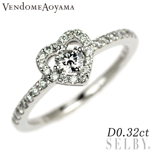 ヴァンドーム青山 Pt950 ダイヤモンド リング 0.32ct ハート