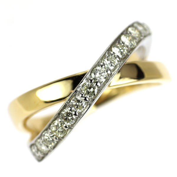 K18YG/ Pt900 ダイヤモンド リング 0.50ct