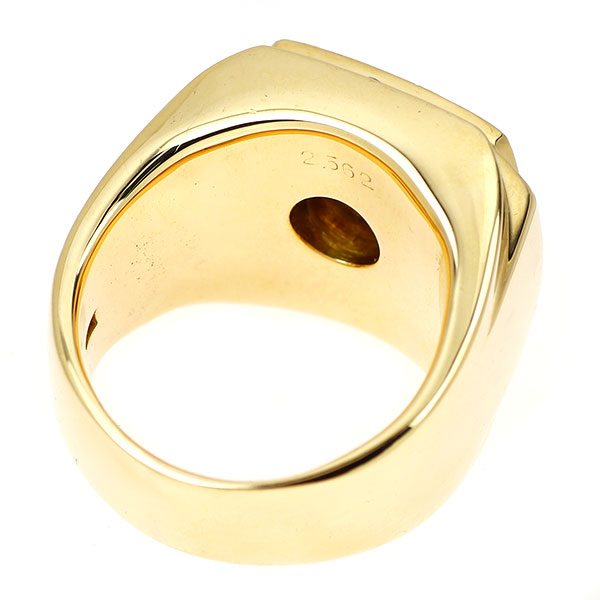 K18YG ダイヤモンド リング 2.562ct 印台