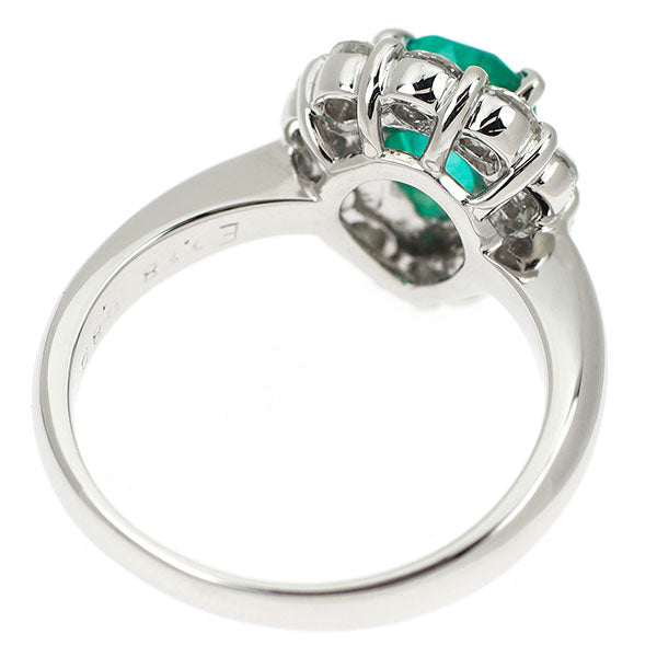 Pt900 エメラルド ダイヤモンド リング 1.18ct D0.89ct