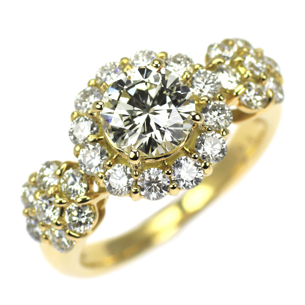 K18YG ダイヤモンド リング 1.041ct D1.08ct
