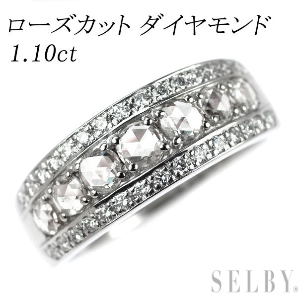Pt900 ローズカット ダイヤモンド リング 1.10ct
