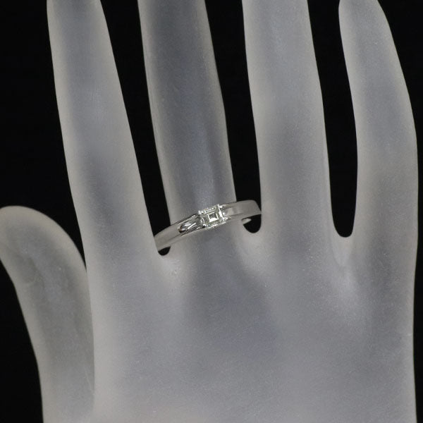 Pt900 スクエアカット ダイヤモンド リング 0.36ct