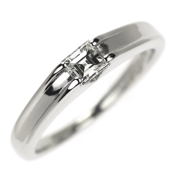 Pt900 スクエアカット ダイヤモンド リング 0.36ct