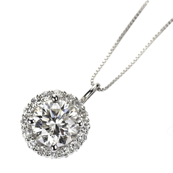 Pt900/ Pt850 ダイヤモンド ペンダントネックレス 1.053ct I SI2 G D0.20ct