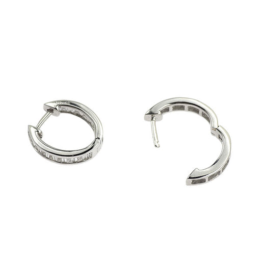 K18WG ダイヤモンド フープ ピアス 0.44ct — セルビーオンラインストア