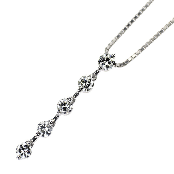 Pt850 ダイヤモンド ペンダントネックレス 0.75ct