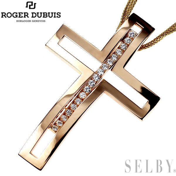 Roger Dubuis/ロジェ・デュブイ K18PG/YG ダイヤモンド ペンダントネックレス クロス