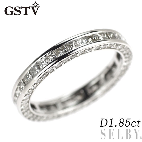 GSTV K18WG ダイヤモンド リング 1.85ct フルエタニティ