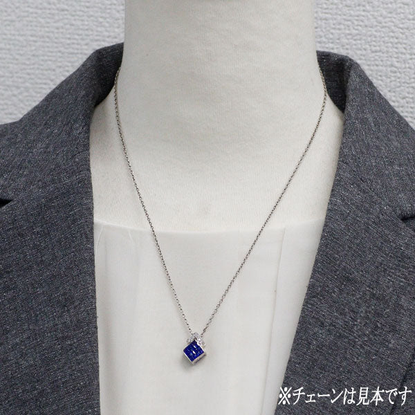 レ・エッセンシャル K18WG ダイヤモンド ペンダント ミステリーセッティング レ・エッセンシャル K18WG サファイア ダイヤモンド ペンダントトップ