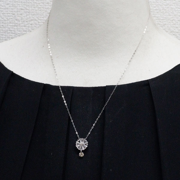 K18WG ダイヤモンド ペンダントネックレス 0.25ct