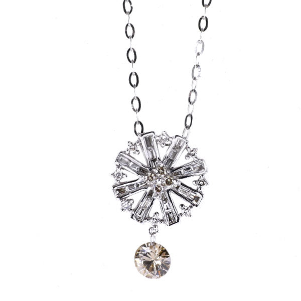 K18WG ダイヤモンド ペンダントネックレス 0.25ct