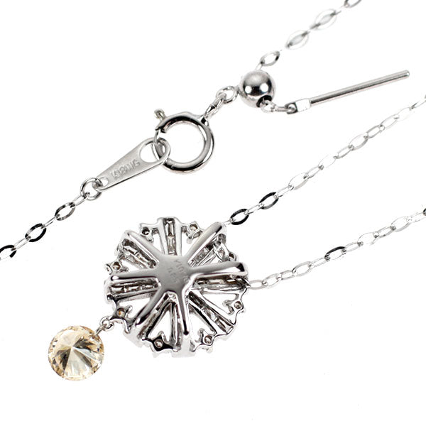 K18WG ダイヤモンド ペンダントネックレス 0.25ct