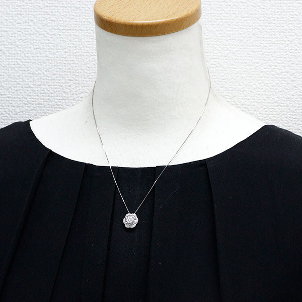 K18WG 0.50ct.ダイアペンダント K18WG ダイヤモンド ペンダントネックレス 0.50ct — セルビー