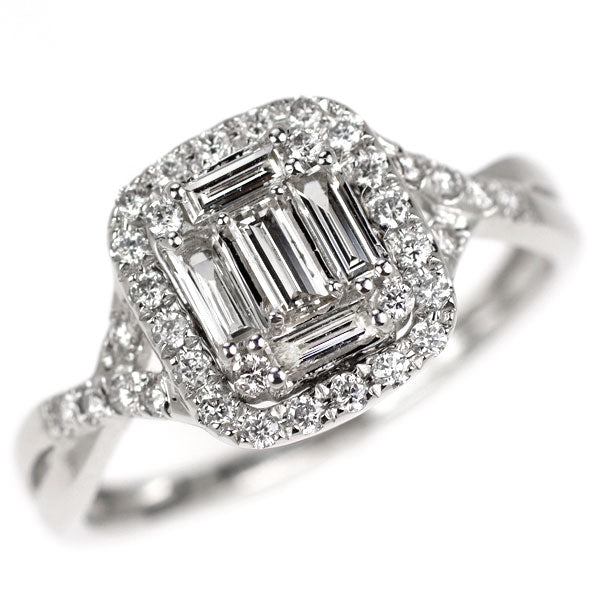 K18WG ダイヤモンド リング 0.50ct