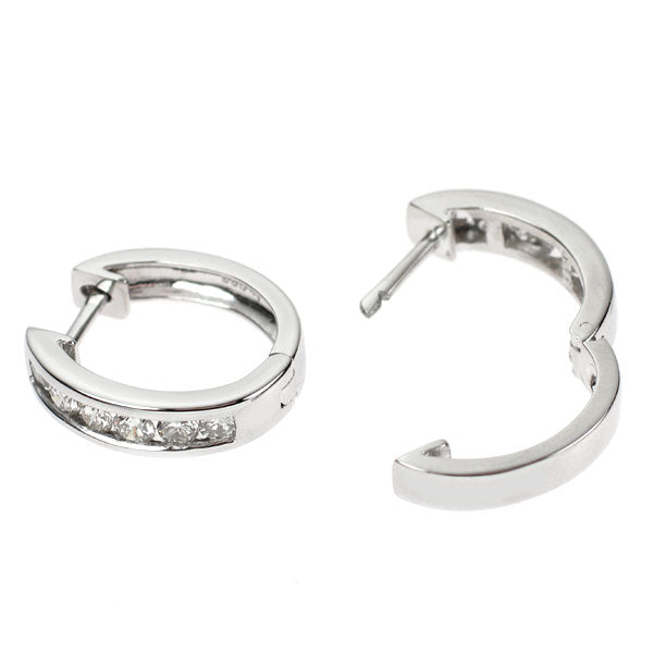 Pt900 ダイヤモンド フープ ピアス 1.28ct