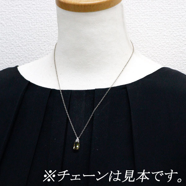 Pt900/K18YG スフェーン ダイヤモンド ペンダントトップ 1.98ct D0