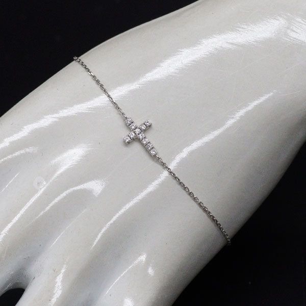 カルティエ K18WG ダイヤモンド ブレスレット シンボルクロス