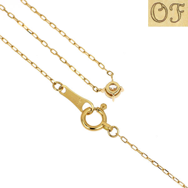 オレフィーチェ K18YG ダイヤモンド ペンダントネックレス 0.10ct