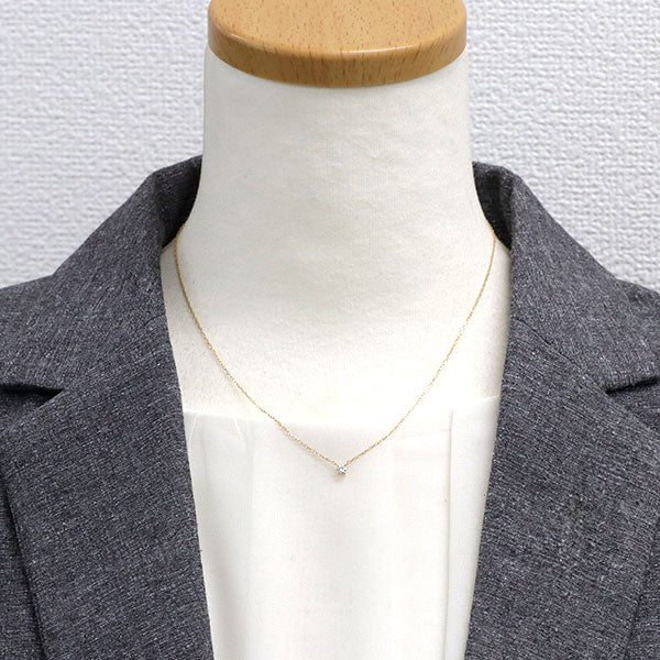 オレフィーチェ K18YG ダイヤモンド ペンダントネックレス 0.10ct