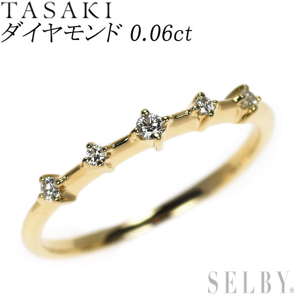 田崎真珠 K18YG ダイヤモンド リング 0.06ct