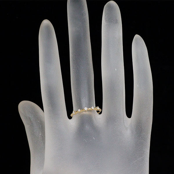 田崎真珠 K18YG ダイヤモンド リング 0.06ct
