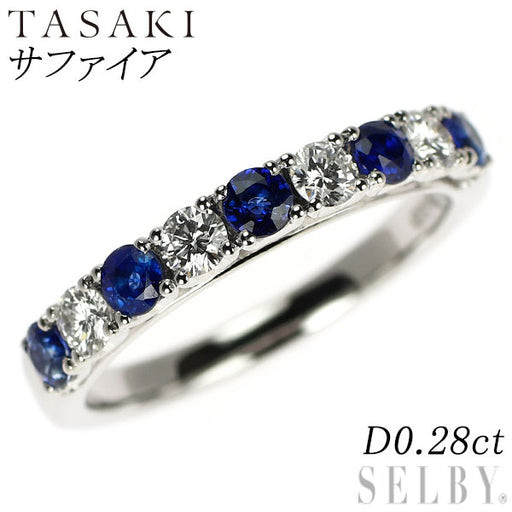 田崎真珠 Pt900 サファイア ダイヤモンド リング D0.28ct — セルビー 