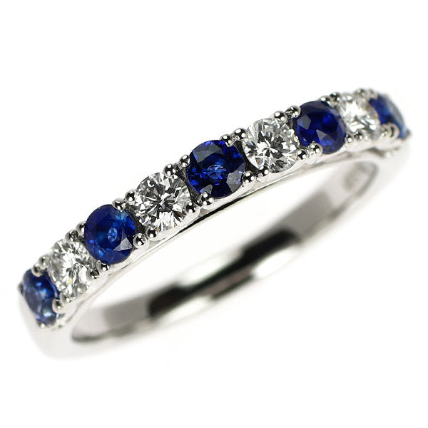 田崎真珠 Pt900 サファイア ダイヤモンド リング D0.28ct