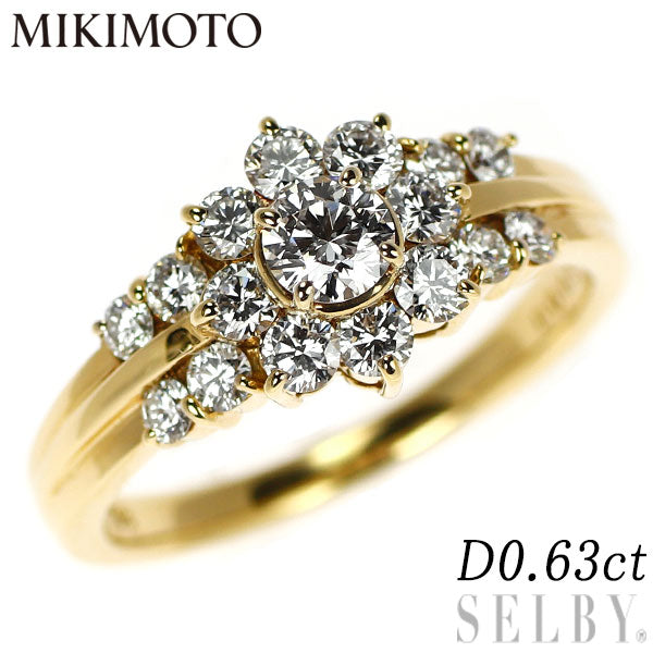 ミキモト K18YG ダイヤモンド リング 0.63ct