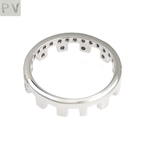 ポンテヴェキオ K18WG ダイヤモンド リング 0.28ct ハーフエタニティ 