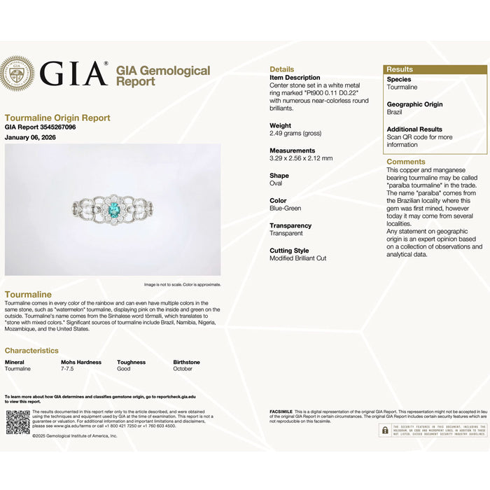 Pt900 ブラジル産パライバトルマリン ダイヤモンド リング 0.11ct D0.22ct ミルグレイン