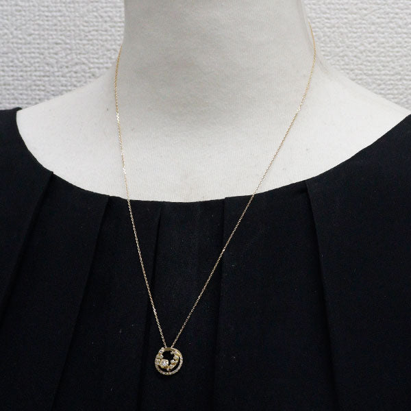 wish upon a star K18YG ダイヤモンド ペンダントネックレス 0.108ct D0.16ct