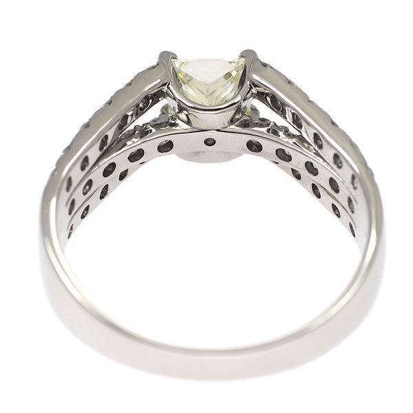 Pt900 プリンセスカット ダイヤモンド リング 0.738ct D0.80ct