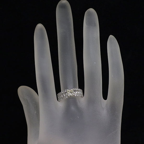 Pt900 プリンセスカット ダイヤモンド リング 0.738ct D0.80ct