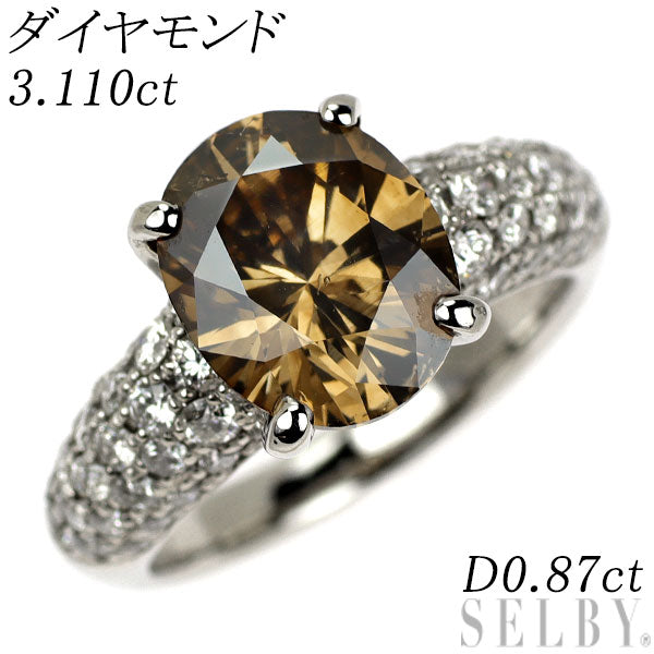 Pt900 ダイヤモンド リング 3.110ct D[0.87ct