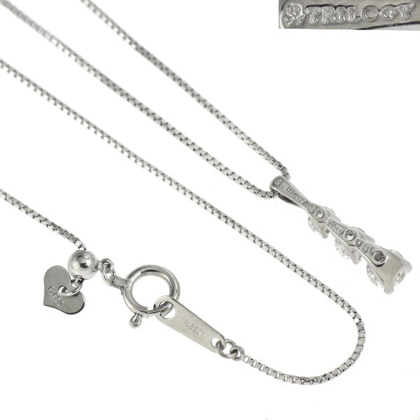 トリロジー Pt900/ Pt850 ダイヤモンド ペンダントネックレス 0.50ct