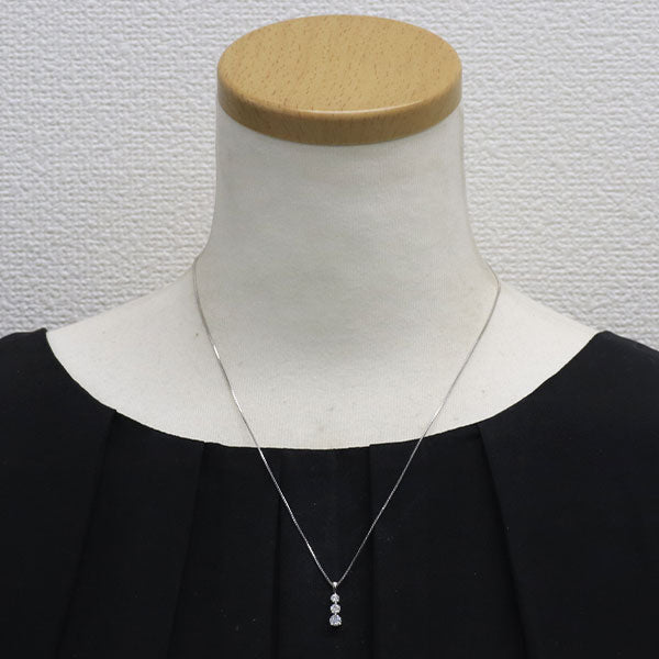 トリロジー Pt900/ Pt850 ダイヤモンド ペンダントネックレス 0.50ct